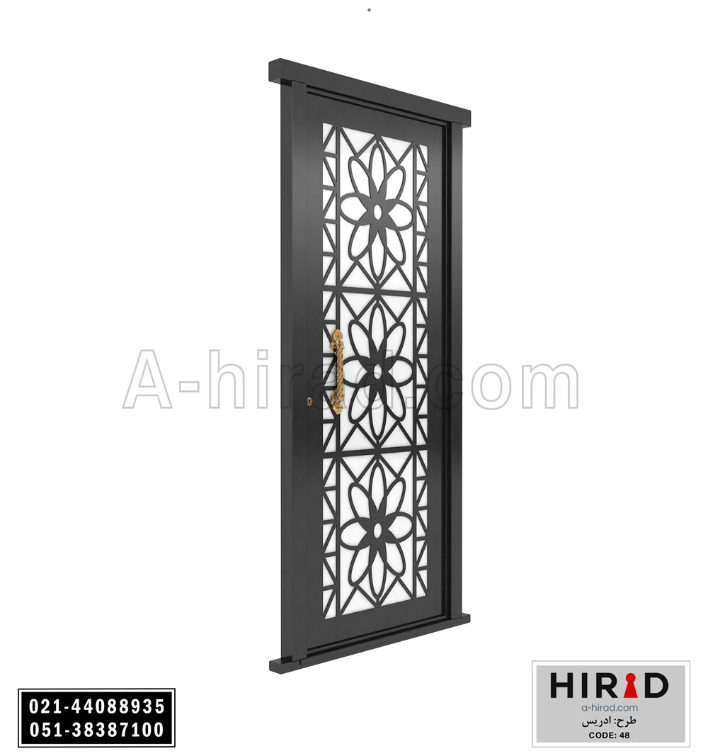 درب فلزی لیزری تک لنگه هیراد کد 1048 عرض 108 ارتفاع 223 